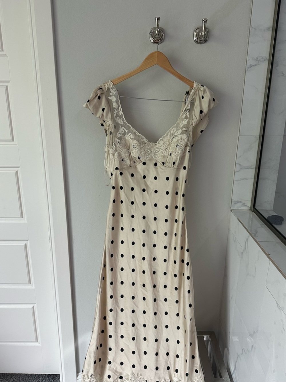 Free people butterfly babe maxi dress in cream